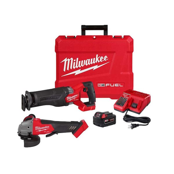 M18 FUEL 18V Lithium-Ion Brushless Cordless SAWZALL Reciprocating Saw Kit W/M18 FUEL Grinder