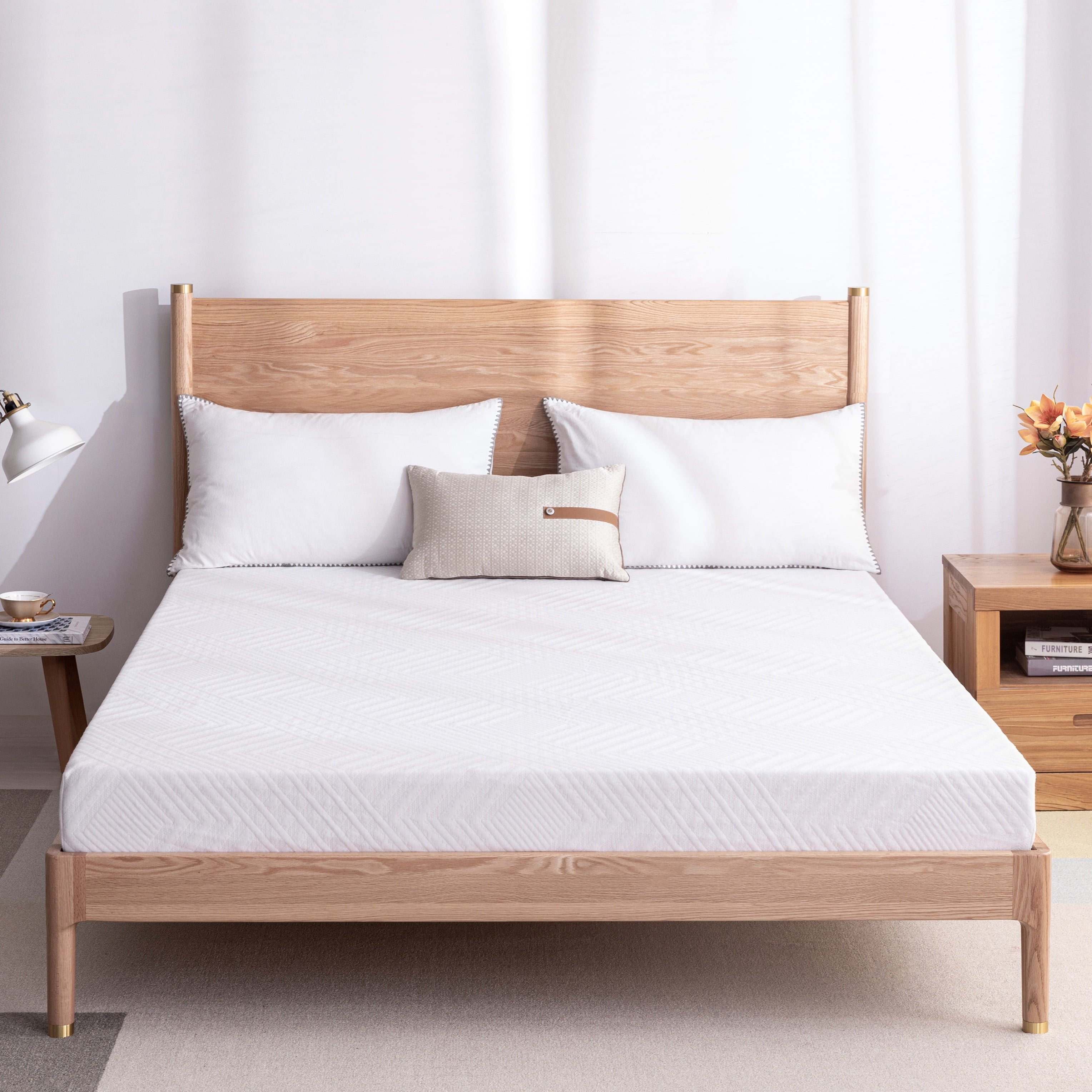 Size. EGO 6 inch Memory Foam Mattress. Cooling Gel Infused. White