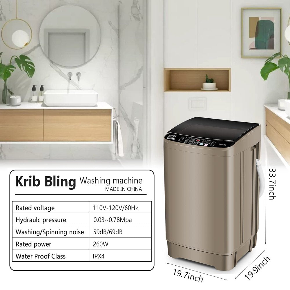 Portable Washing Machine. 17.7 Lbs Large Capacity Full Automatic Washing Machine