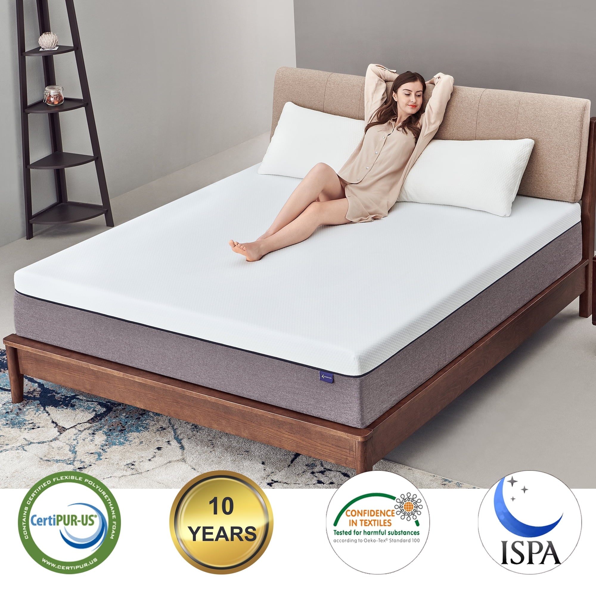 Mattress. Ssecretland 10 inch Gel Memory Foam Mattress in a Box. Queen Mattress