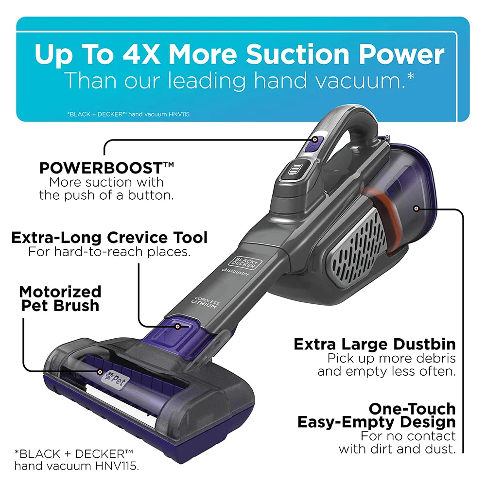 BLACK+DECKER dustbuster. Cordless Pet Handheld Vacuum