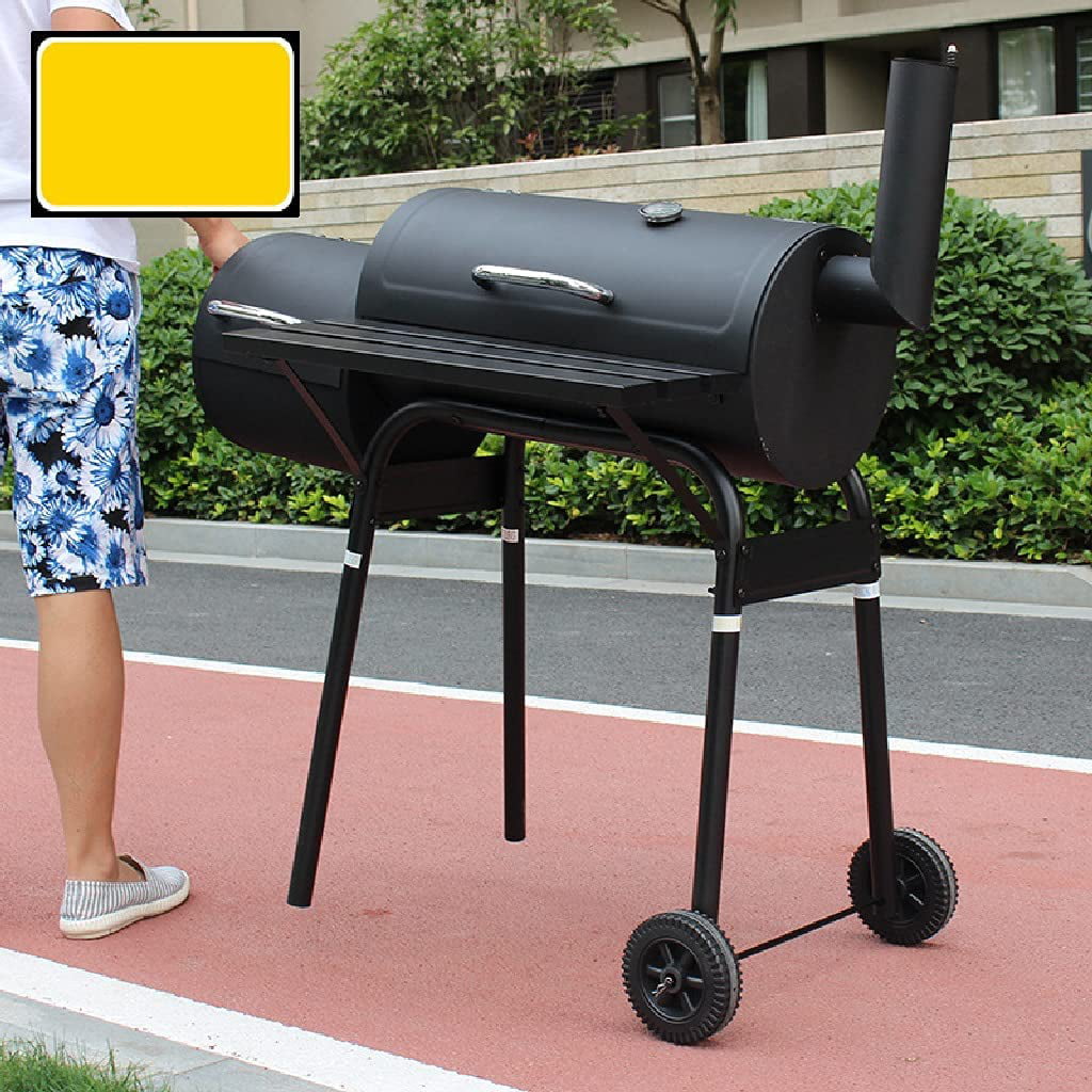 27 inch Charcoal Barrel Grill with Offset Smoker
