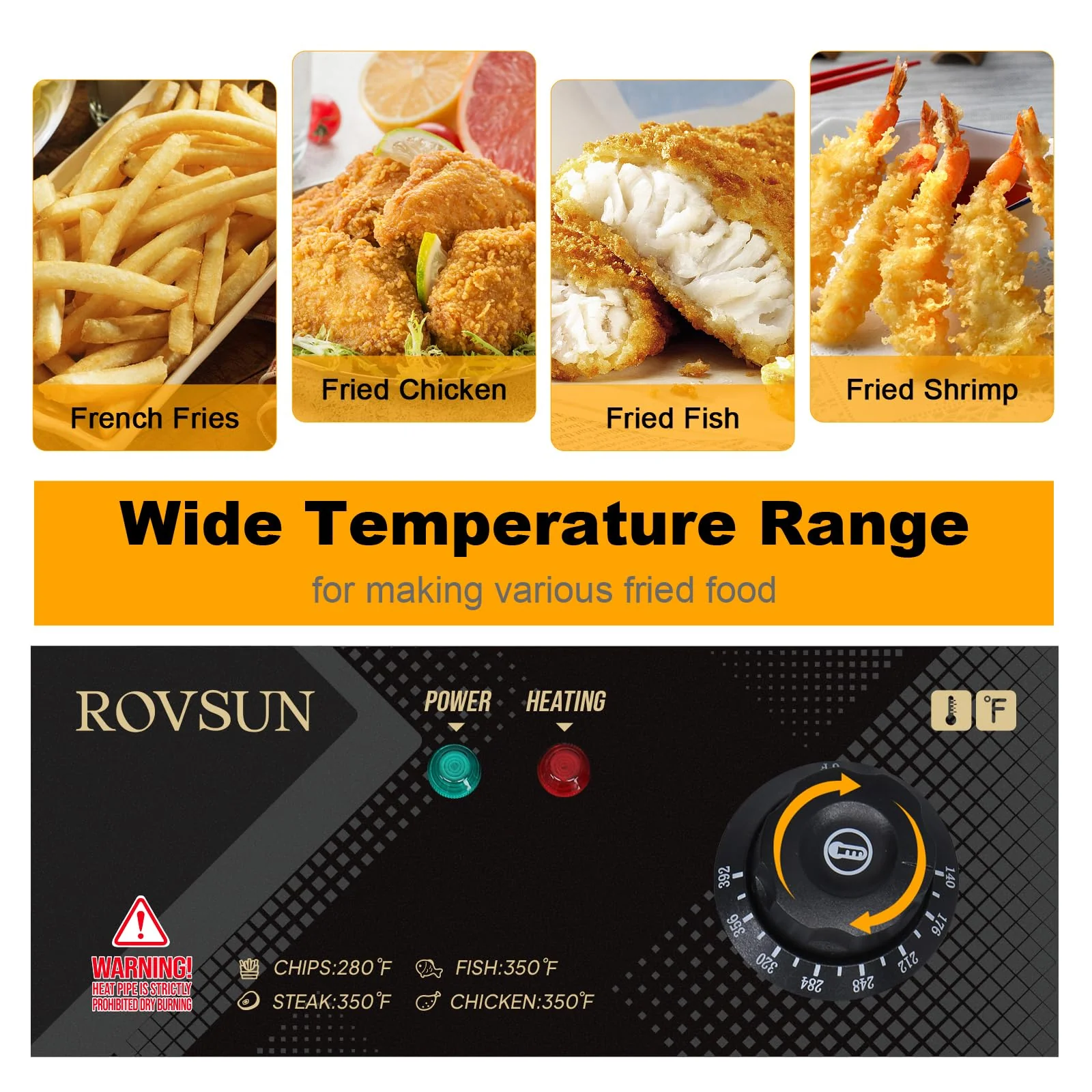ROVSUN 22.8QT Electric Deep Fryer w/ 2 Baskets & Lids