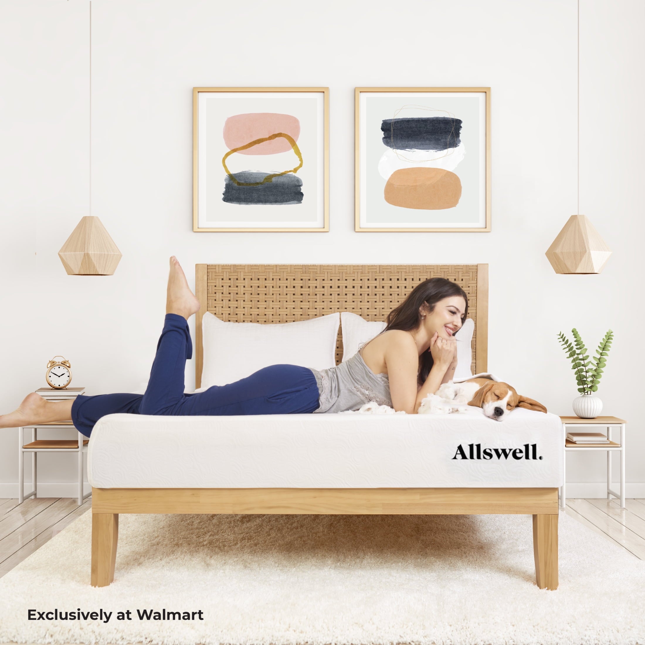 Allswell X 10�� Hybrid of Memory Foam and Coils Mattress With Antimicrobial Treated Cover. King