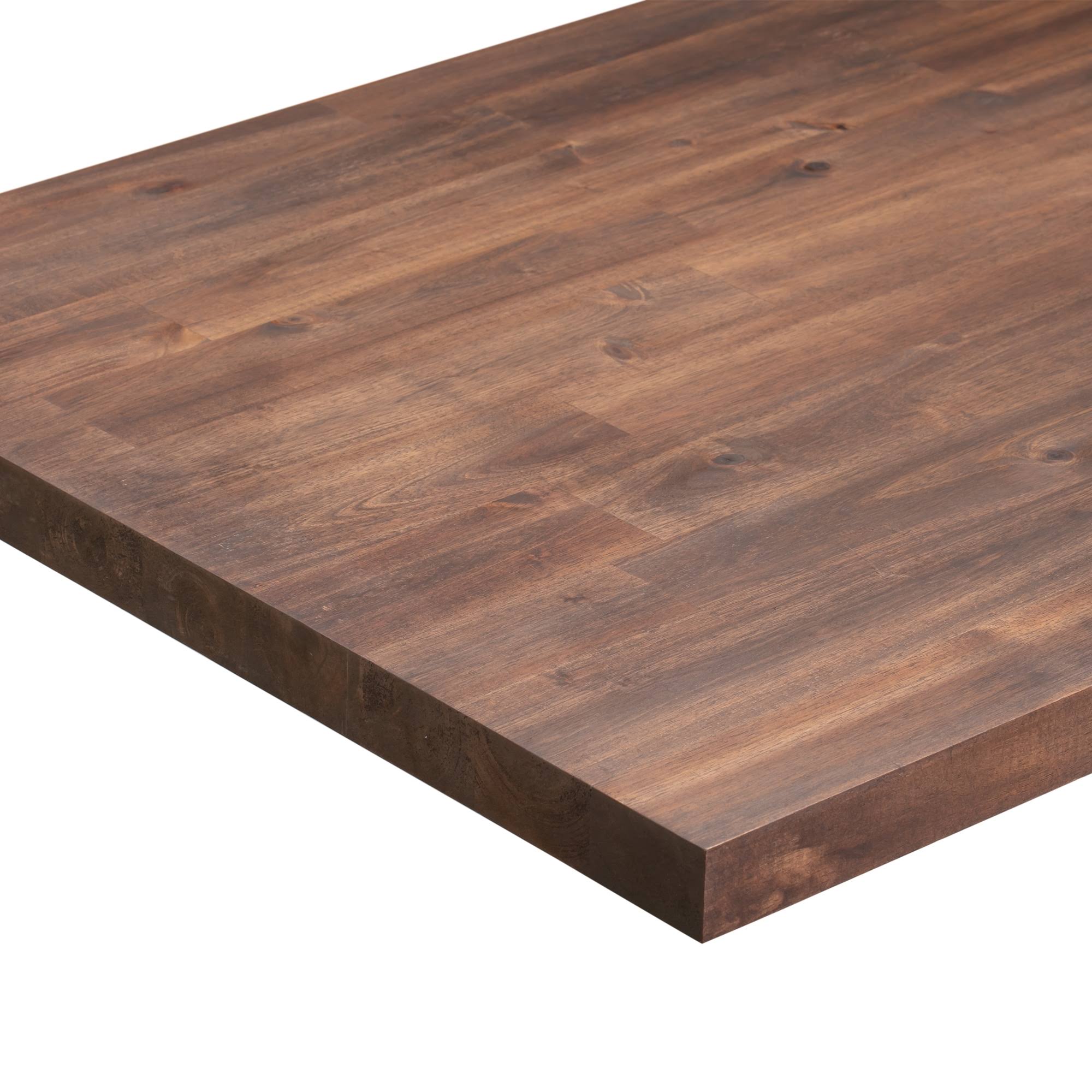 Sparrow Peak Acacia 48-in x 25-in x 1.5-in Espresso Stained Straight Butcher Block Acacia Countertop 1525FJACESP-48
