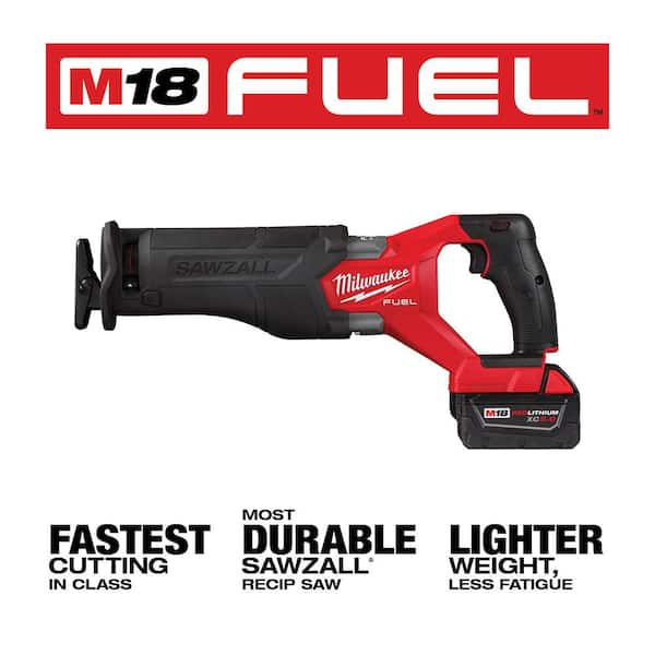 M18 FUEL 18V Lithium-Ion Brushless Cordless SAWZALL Reciprocating Saw Kit W/M18 FUEL Grinder