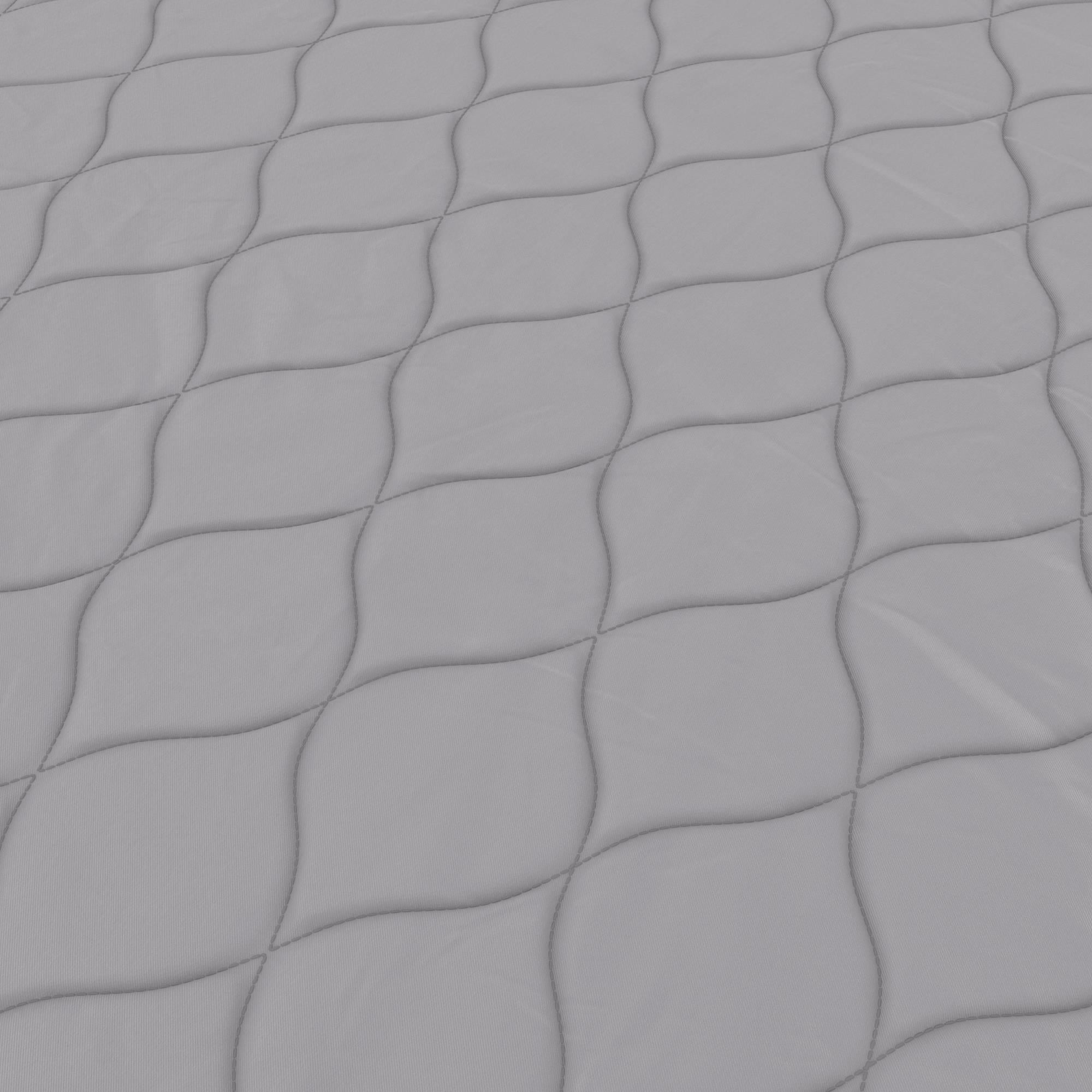 Value 6 Inch Thermobonded Polyester Filled Quilted Top Bunk Bed Mattress. Twin. Gray