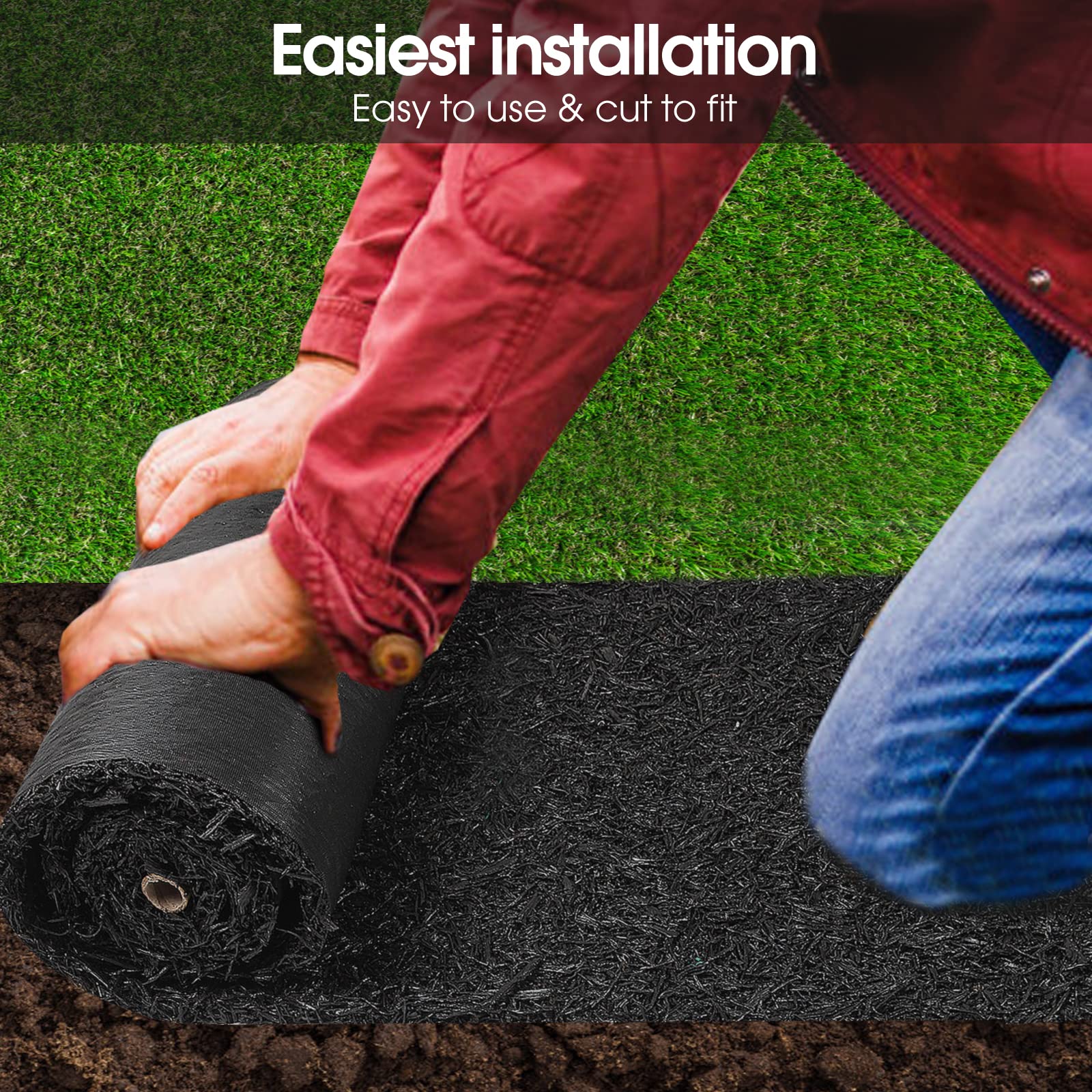 Harmiden Black 2 Pack Recycled Rubber Mulch