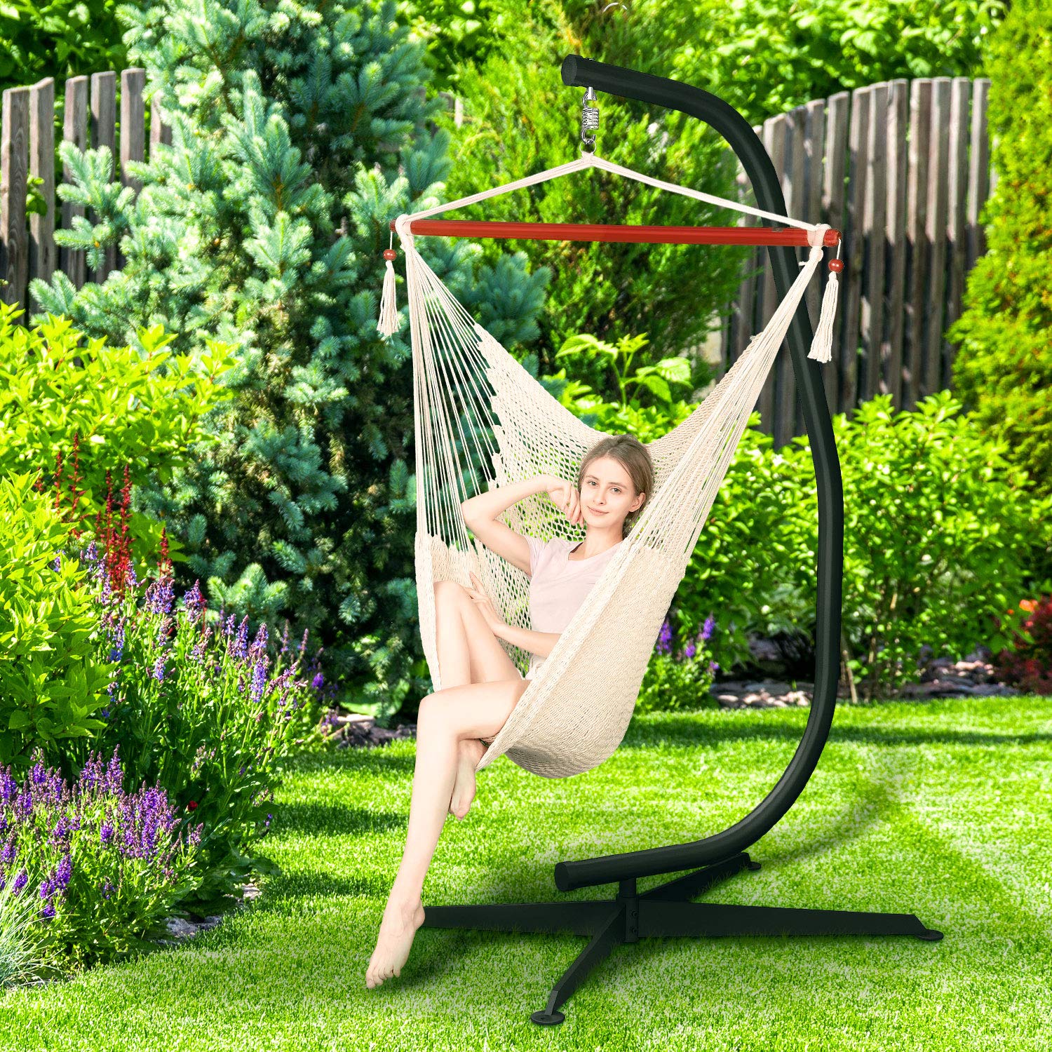GREENSTELL Hammock Swing Stand with Buckle and Spring Hook