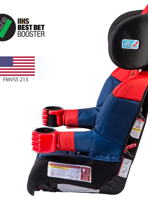 KidsEmbrace Marvel Spider-Man 2-in-1 Forward-Facing Booster Car Seat LATCH | 5-Point Harness Booster 22-65lbs converts to Belt-Positioning Booster 40-100lbs | Adjustable