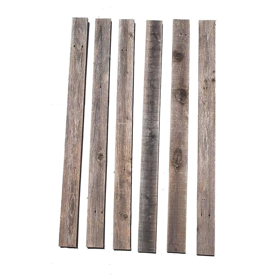 Rockin' Wood Nail Up Application Reclaimed Barn Wood Wall Paneling Accent Planks