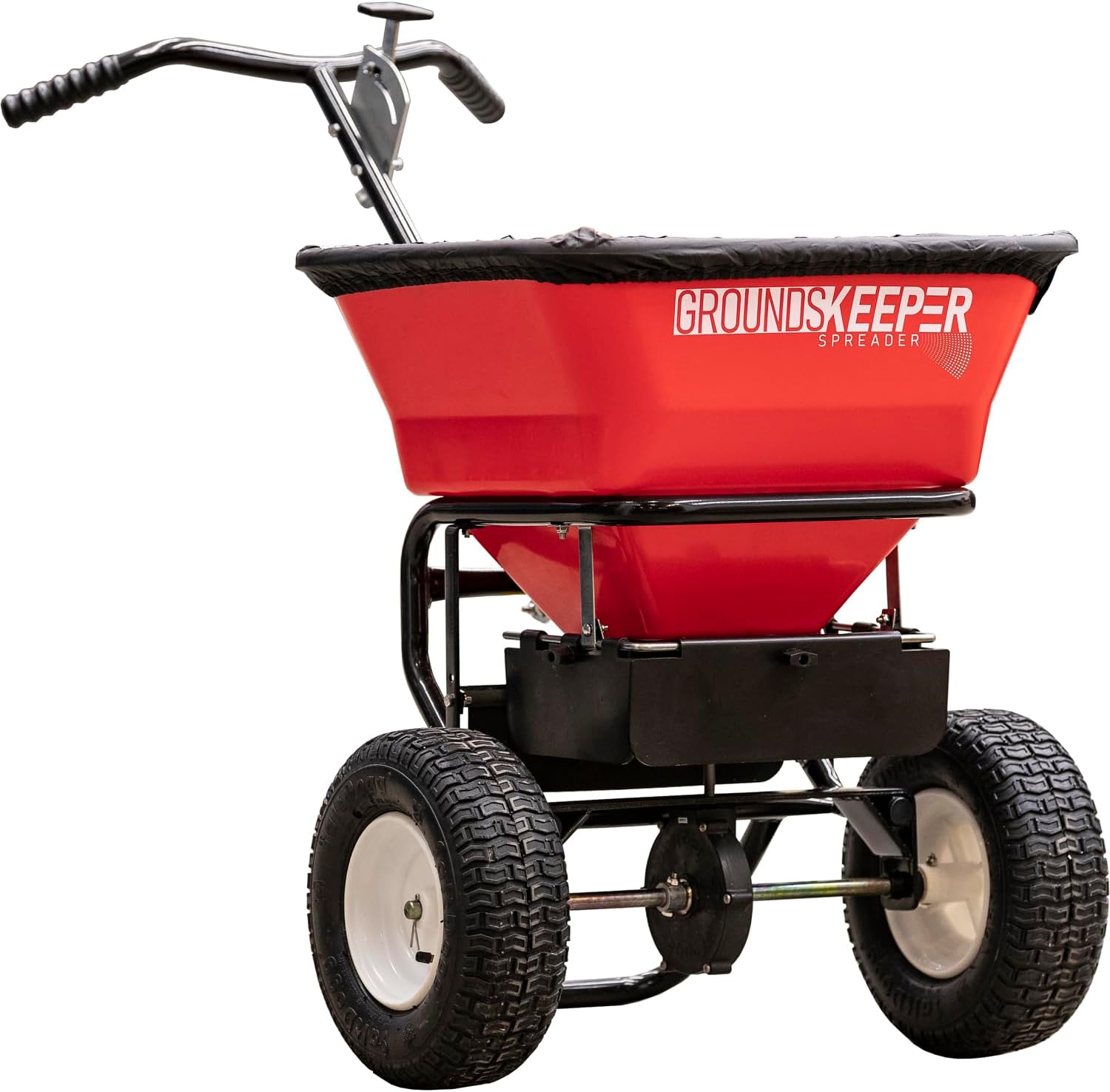 Multi-Purpose Walk Behind Push Spreader 3039632R Grounds Keeper. 100 Pound Capacity. Multi Use Tool for Grass Seed. Salt. De-Icer. Fertilizer and Seeds � Spreader