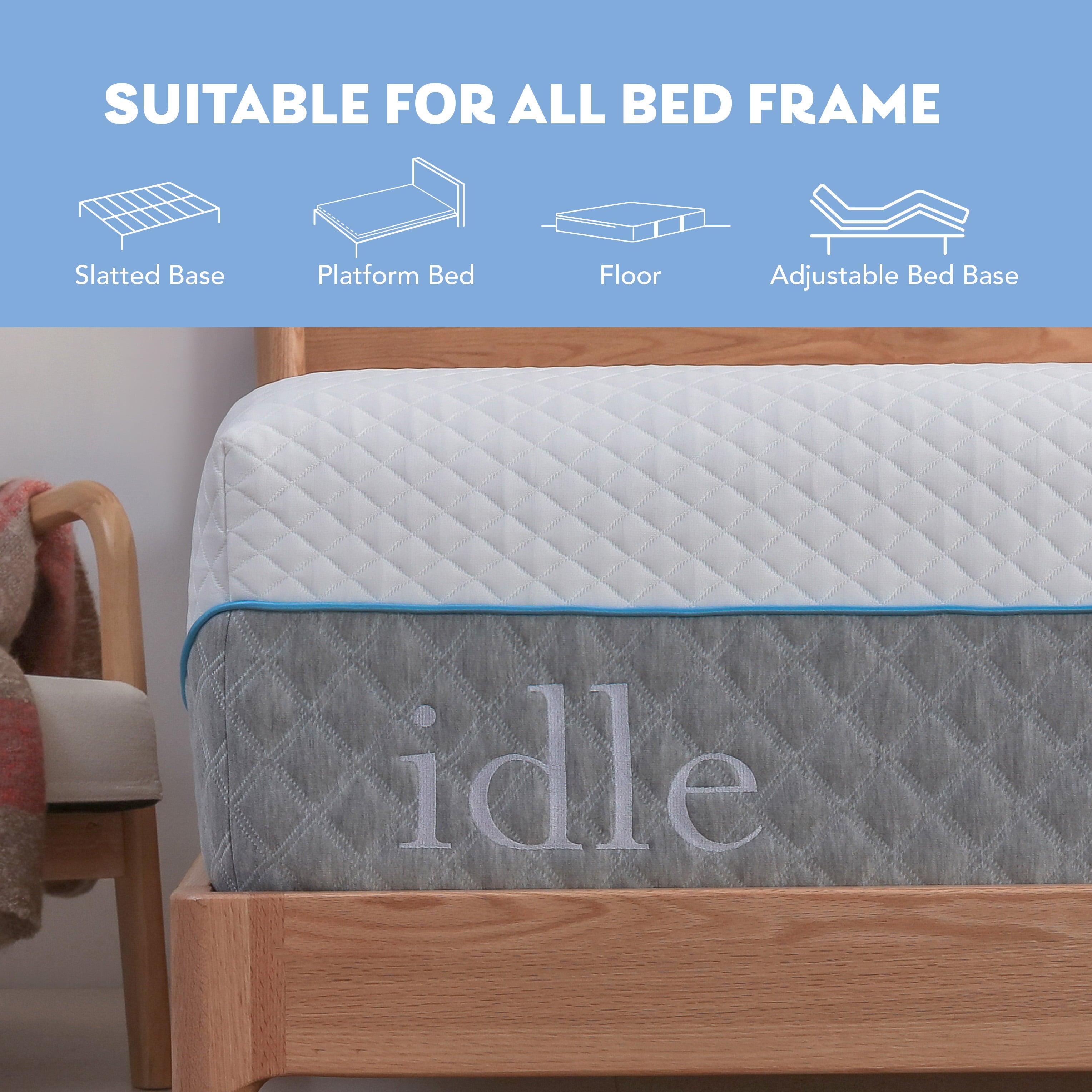 12 inch Gel Memory Foam Mattress. Twin Size Mattress in a Box. Medium