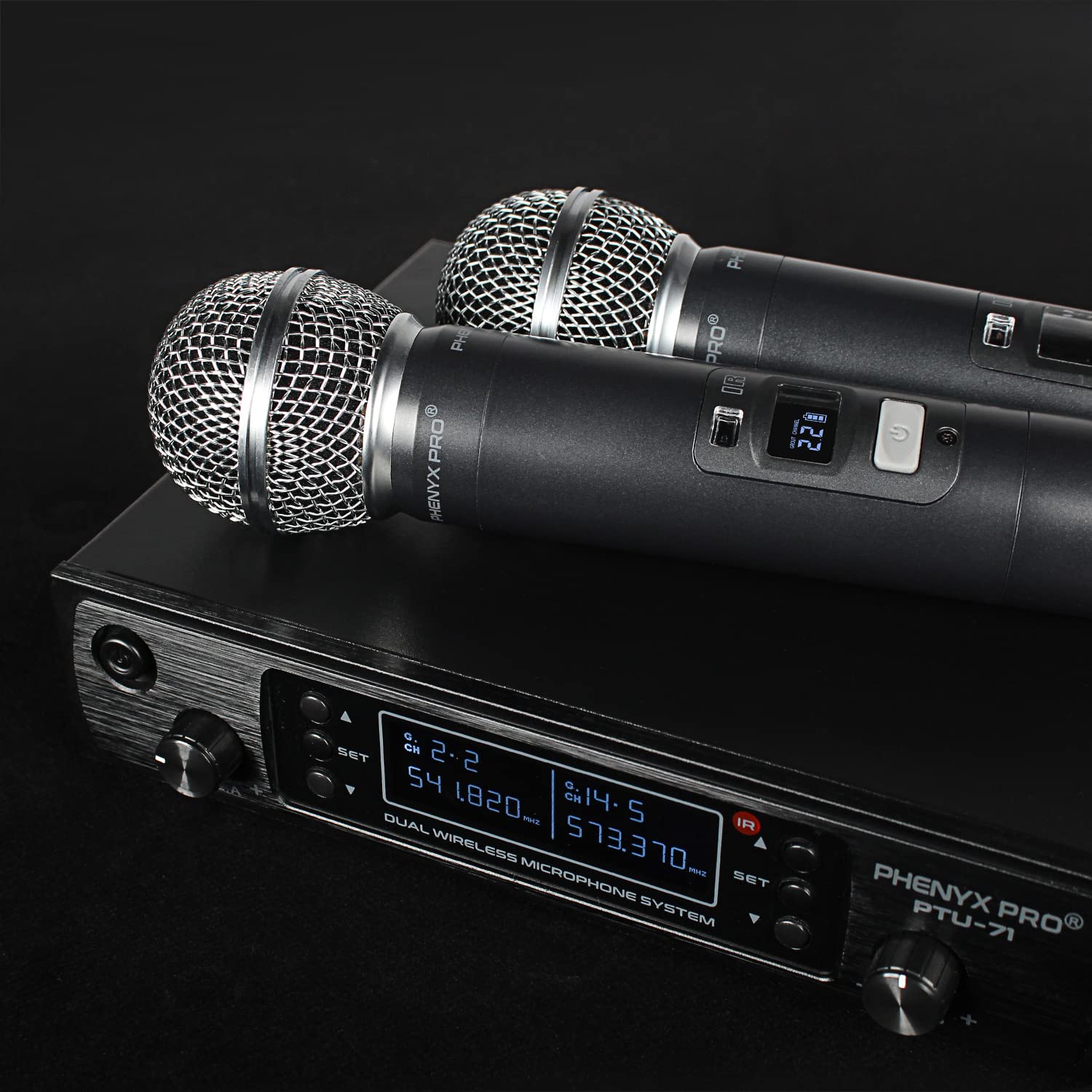 Phenyx Pro Wireless Microphone System Dual Wireless Mics