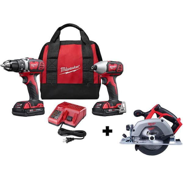 M18 18V Lithium-Ion Cordless Drill Driver/Impact Driver Combo Kit (2-Tool) W/ Circular Saw
