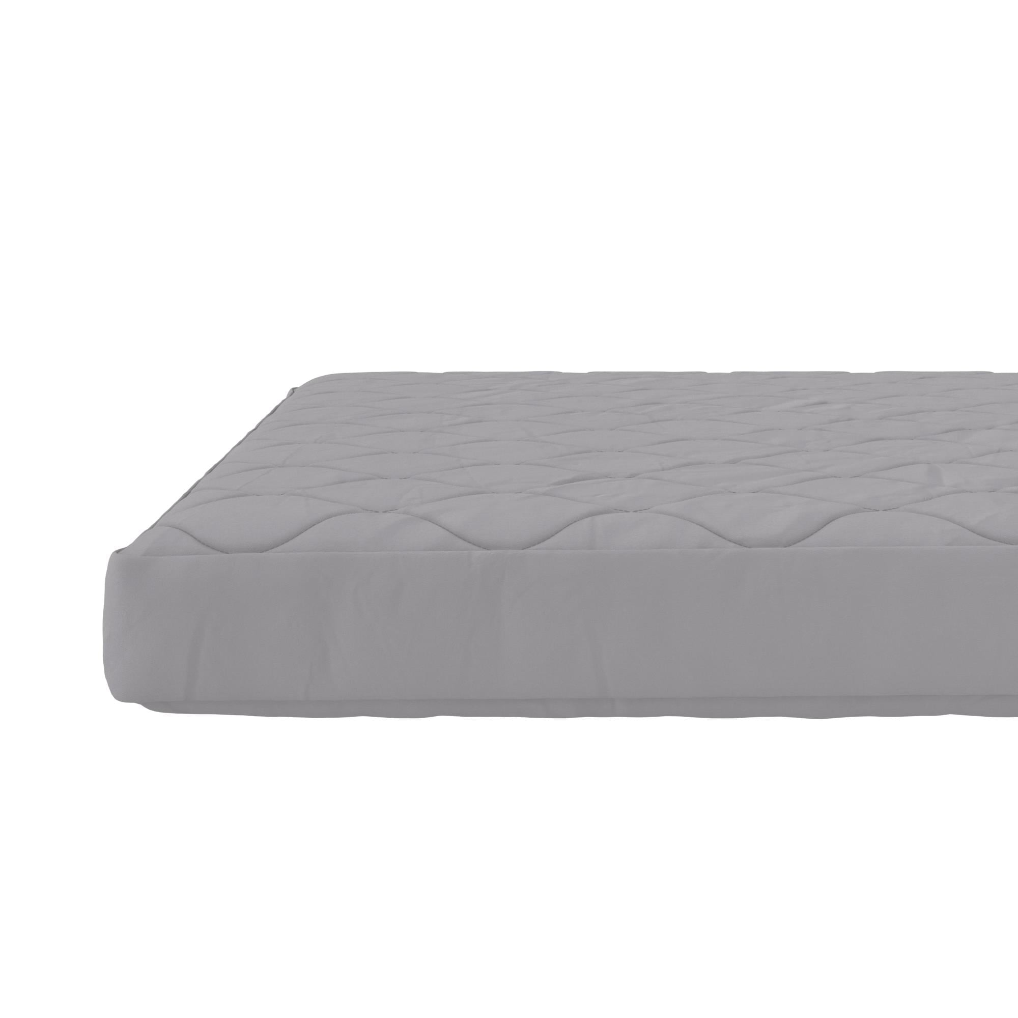 Value 6 Inch Thermobonded Polyester Filled Quilted Top Bunk Bed Mattress. Twin. Gray
