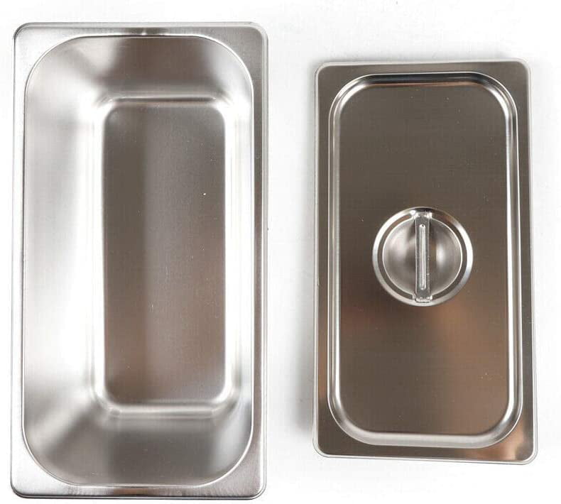 3��7L Commercial Food Warmer Electric Table Countertop Steamer Large Capacity Stainless Steel Soup Station