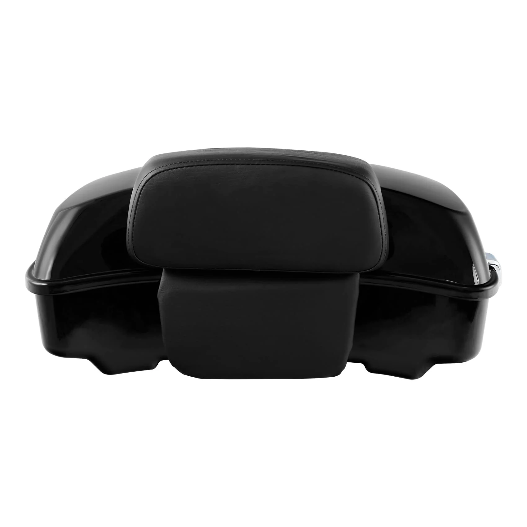 TCT-MOTORPARTS Chopped Tour Pack Pak Trunk w/Backrest & Mount Rack