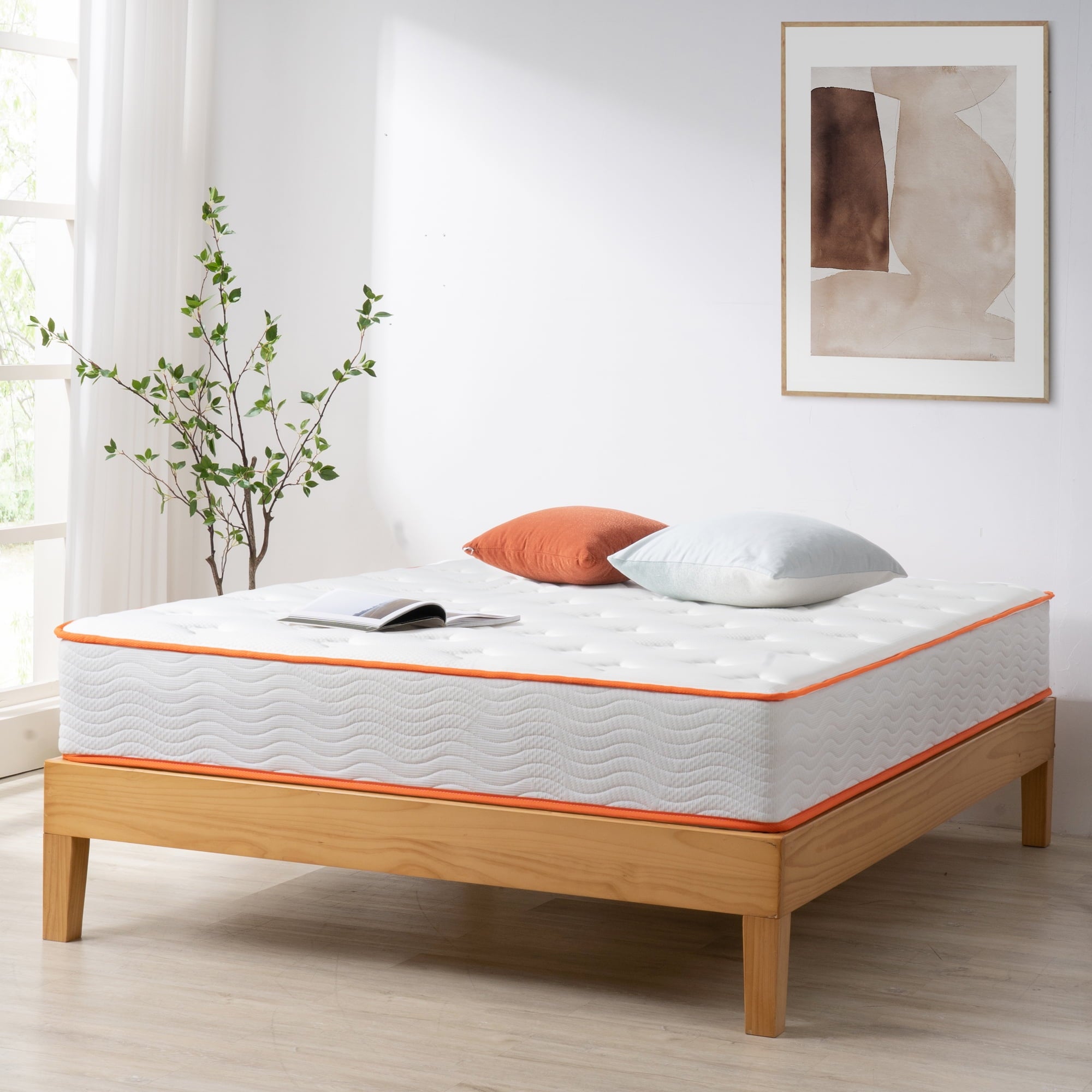 1 by Zinus 10�� Gel-Infused Memory Foam & Spring Mattress. Queen