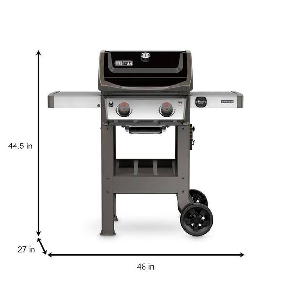 Spirit II E-210 2-Burner Liquid Propane Gas Grill Combo with Grill Cover
