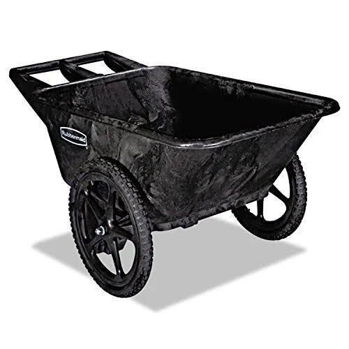 Rubbermaid Commercial Products FG564200BLA Plastic Yard Cart. 7.5 Cu. Feet - MadeInUSA