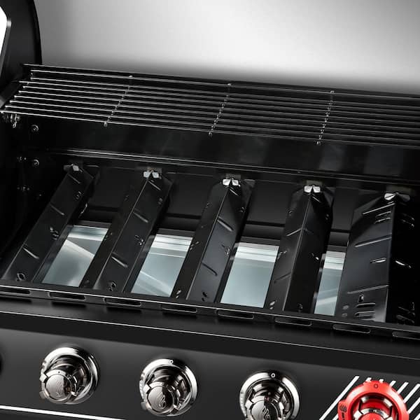 5-Burner Natural Gas Grill in Matte Black with TriVantage Multifunctional Cooking System