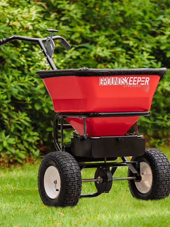 Multi-Purpose Walk Behind Push Spreader 3039632R Grounds Keeper. 100 Pound Capacity. Multi Use Tool for Grass Seed. Salt. De-Icer. Fertilizer and Seeds � Spreader