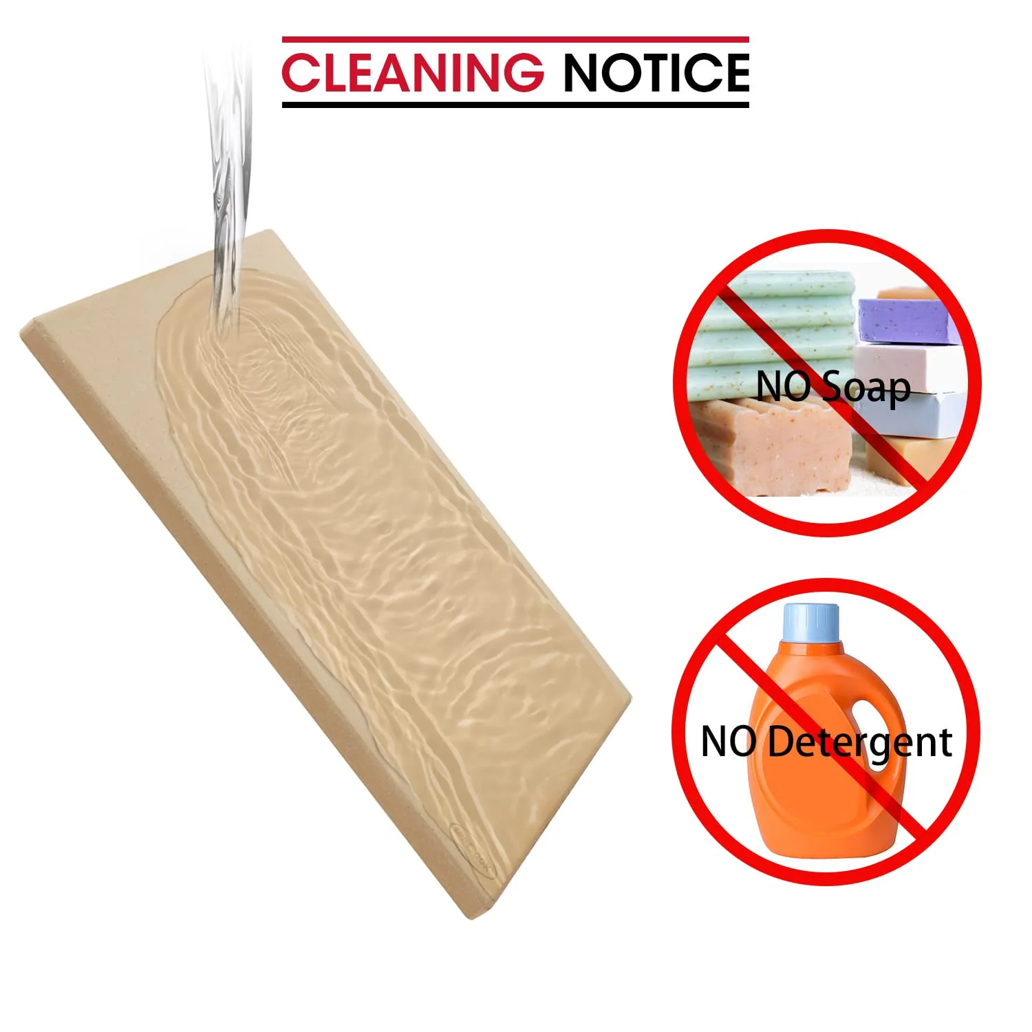 Unicook Extra Large Pizza Stone 22 Inch. Durable Rectangular Baking Stone