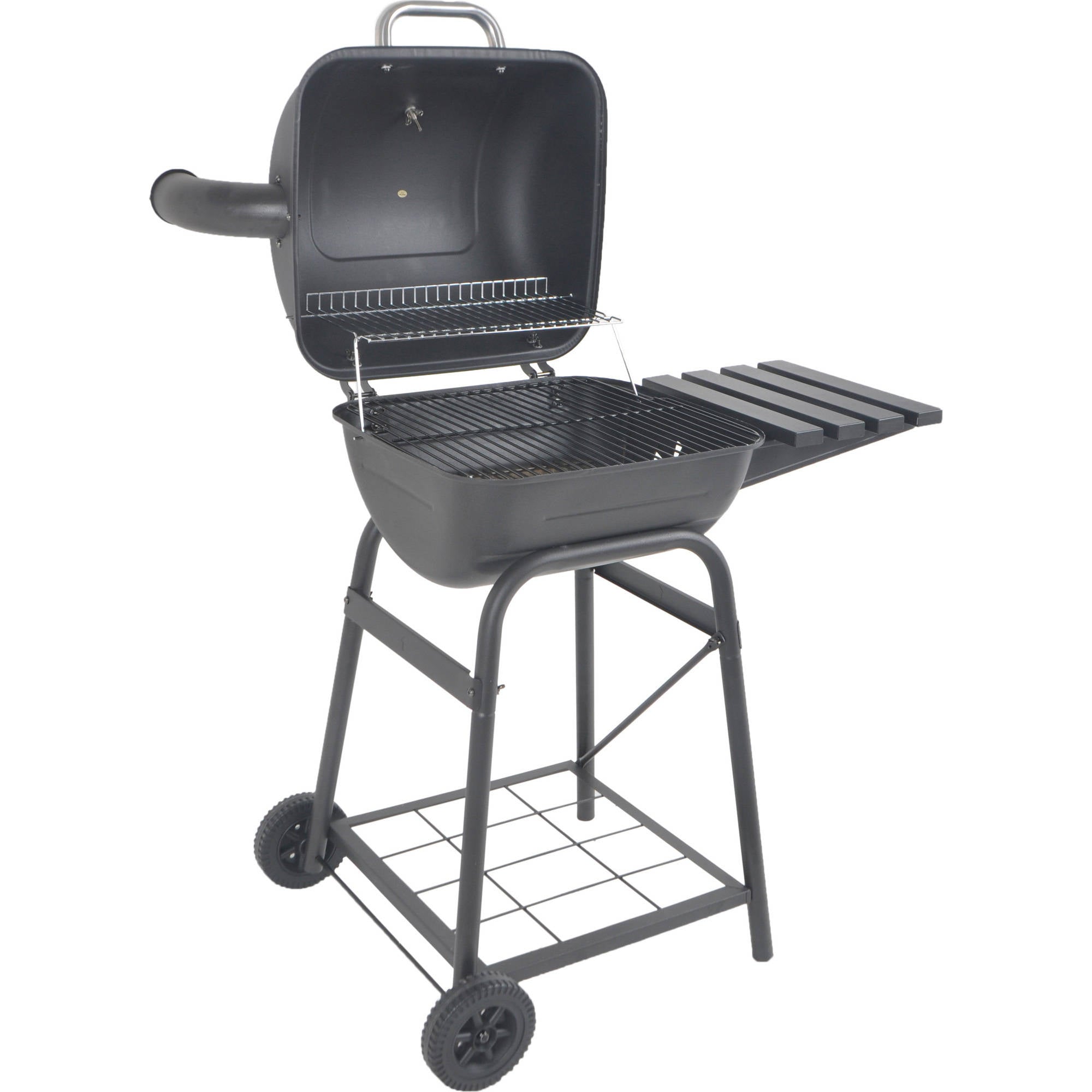 RevoAce 26 Mini Barrel Charcoal Grill with Side Shelf. Black. CBC1760W