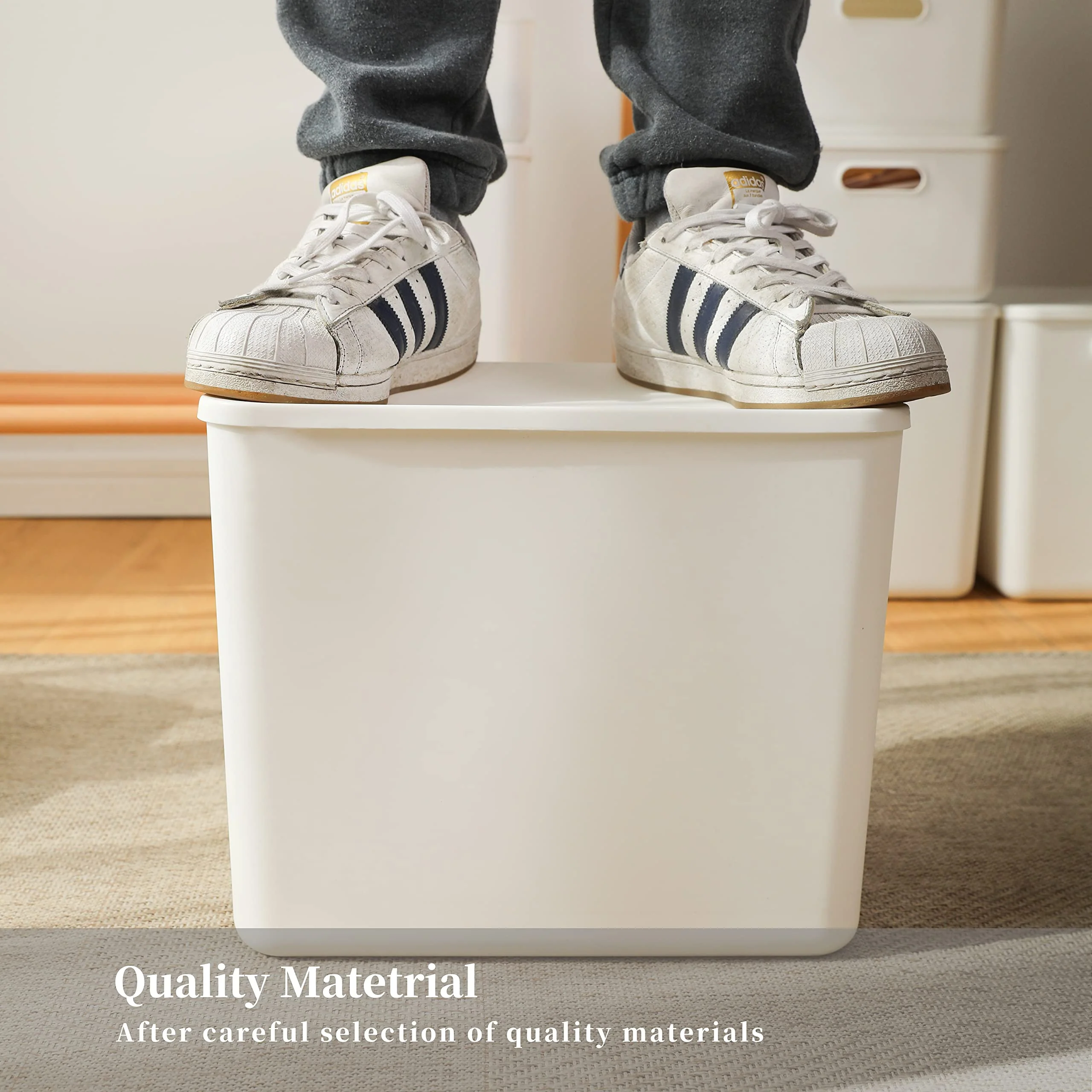 Yishyfier 6-Pack Plastic Storage Baskets Bins Boxes