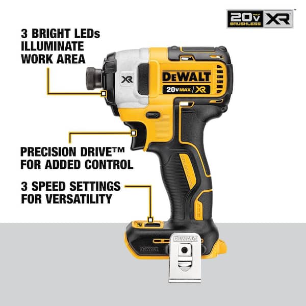 20V Maximum Lithium-Ion Cordless 4 Tool Combo Kit with 4Ah Battery. 2Ah Battery. Charger. and Bag