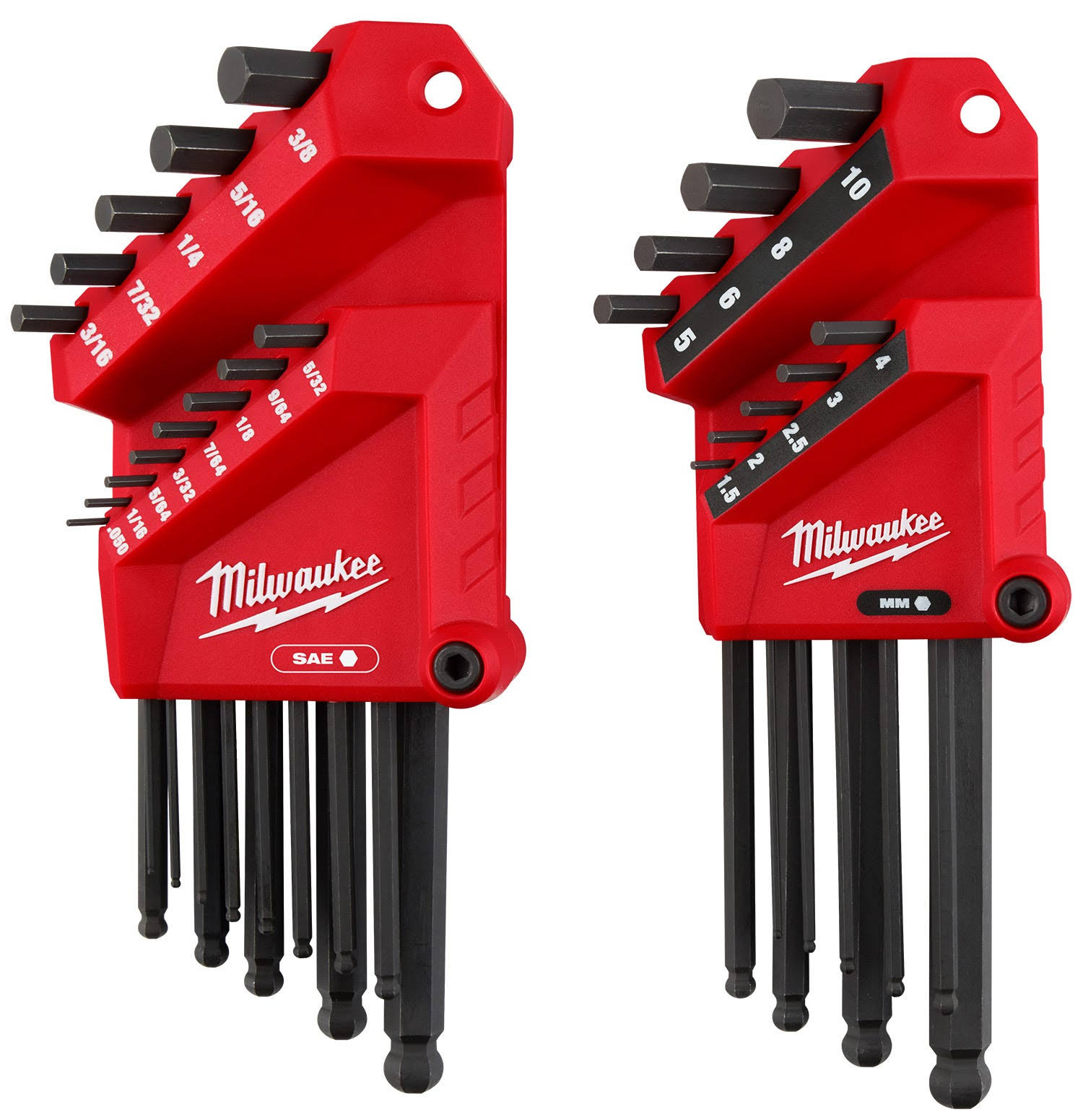 Milwaukee 48-22-2187 22-Key Ball End L-Key Set - SAE/Metric
