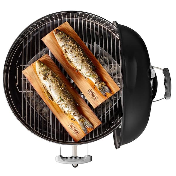 22 in. Original Kettle Premium Charcoal Grill in Black with Built-In Thermometer