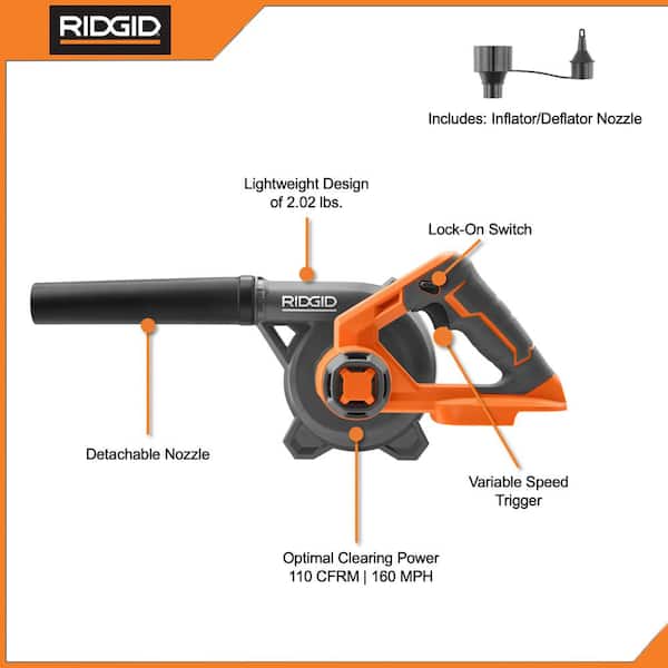 18V Brushless Cordless 3-Tool Combo Kit w/ Hammer Drill. Impact Driver. Compact Jobsite Blower. Batteries. Charger & Bag