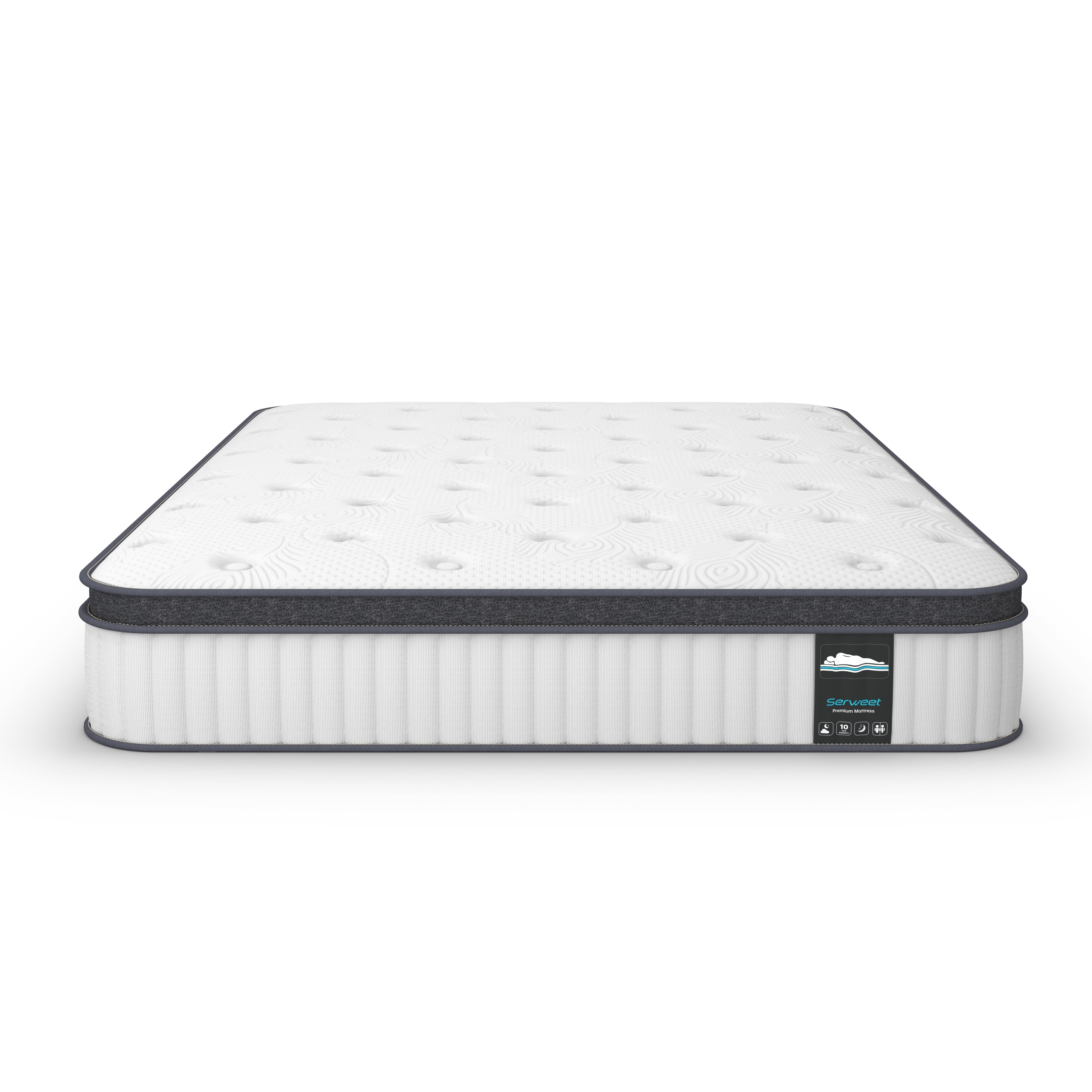10 Inch Memory Foam Hybrid Full Mattress - Heavier Coils for Durable Support - Pocket Innersprings for Motion Isolation - Pressure Relieving - Medium Firm - Made in North America