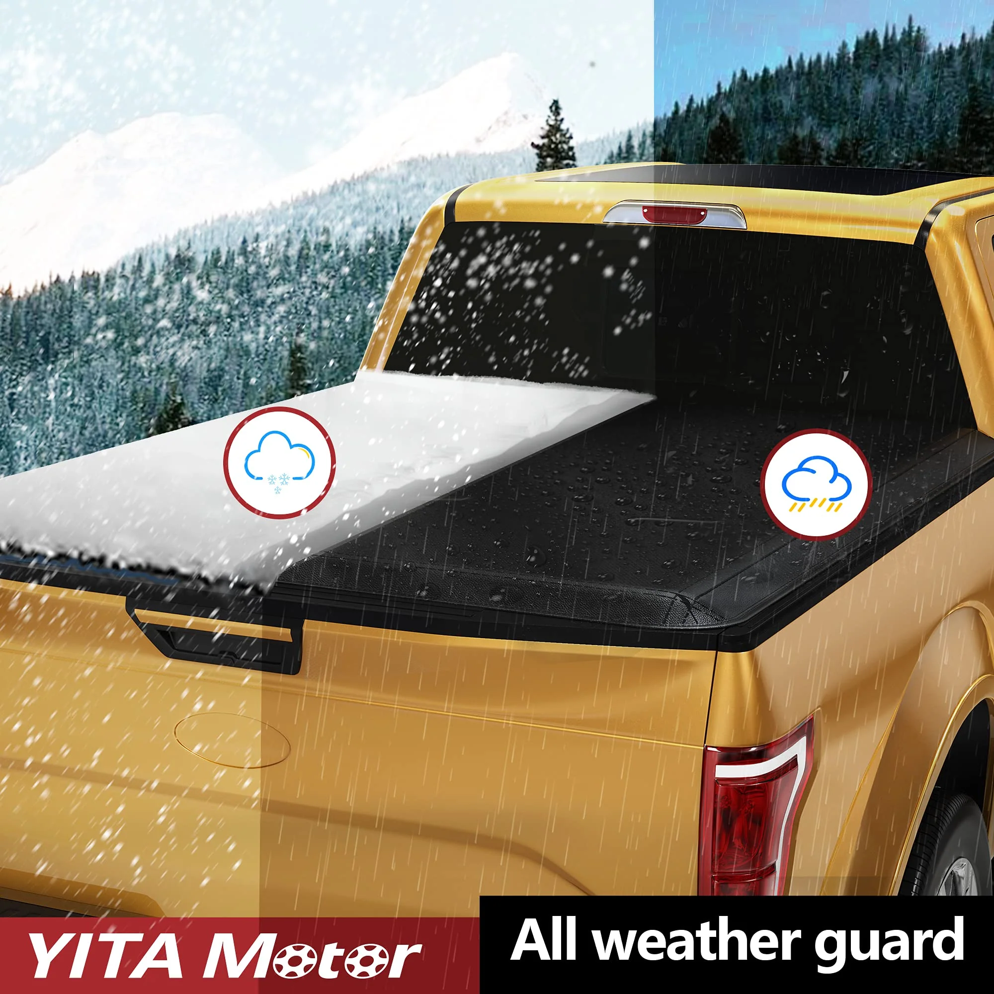 YITAMOTOR Soft Tri-fold Truck Bed Tonneau Cover