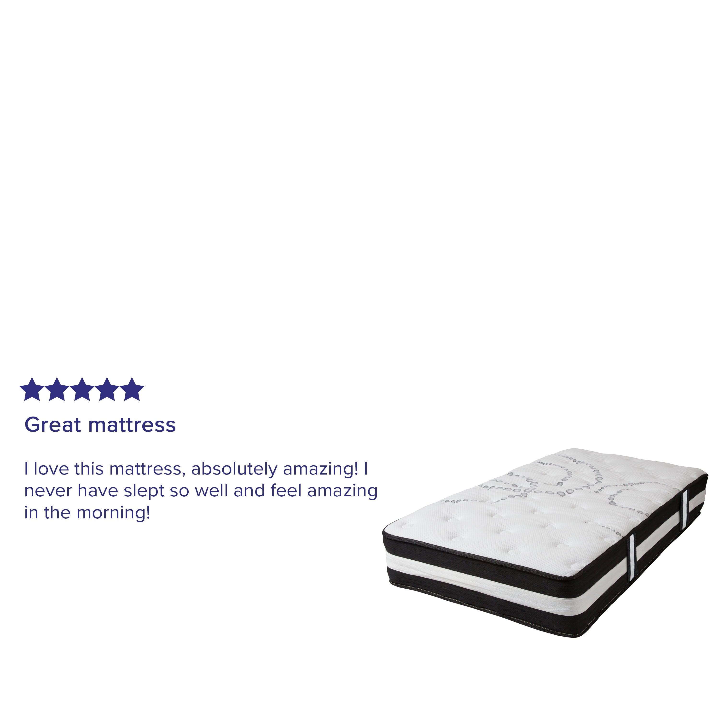 Furniture Capri Comfortable Sleep 12 Medium Tight Top Hybrid Pocket Spring Mattress. Twin