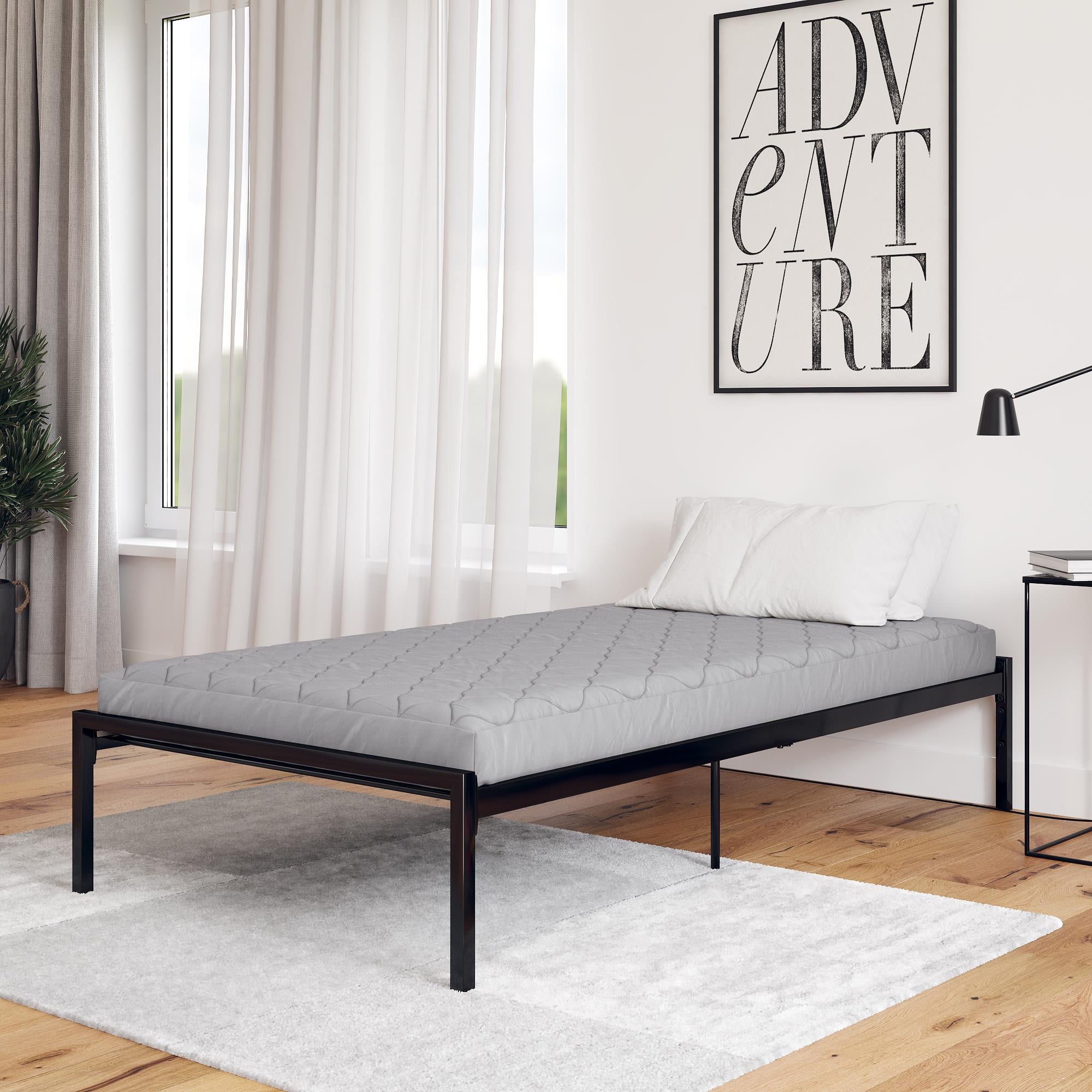 Value 6 Inch Thermobonded Polyester Filled Quilted Top Bunk Bed Mattress. Twin. Gray