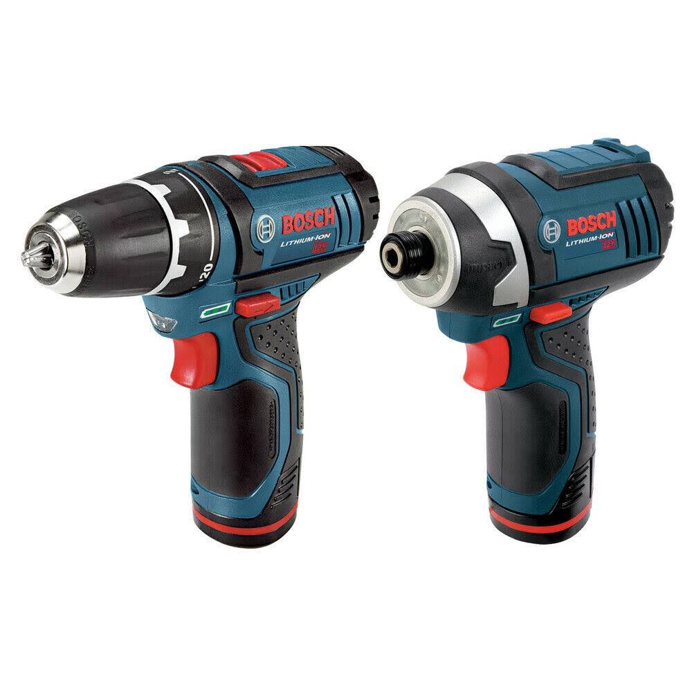 Bosch CLPK22-120-RT 12V Lithium-Ion 3/8 in. Drill Driver and Impact Driver Combo Kit-Instock