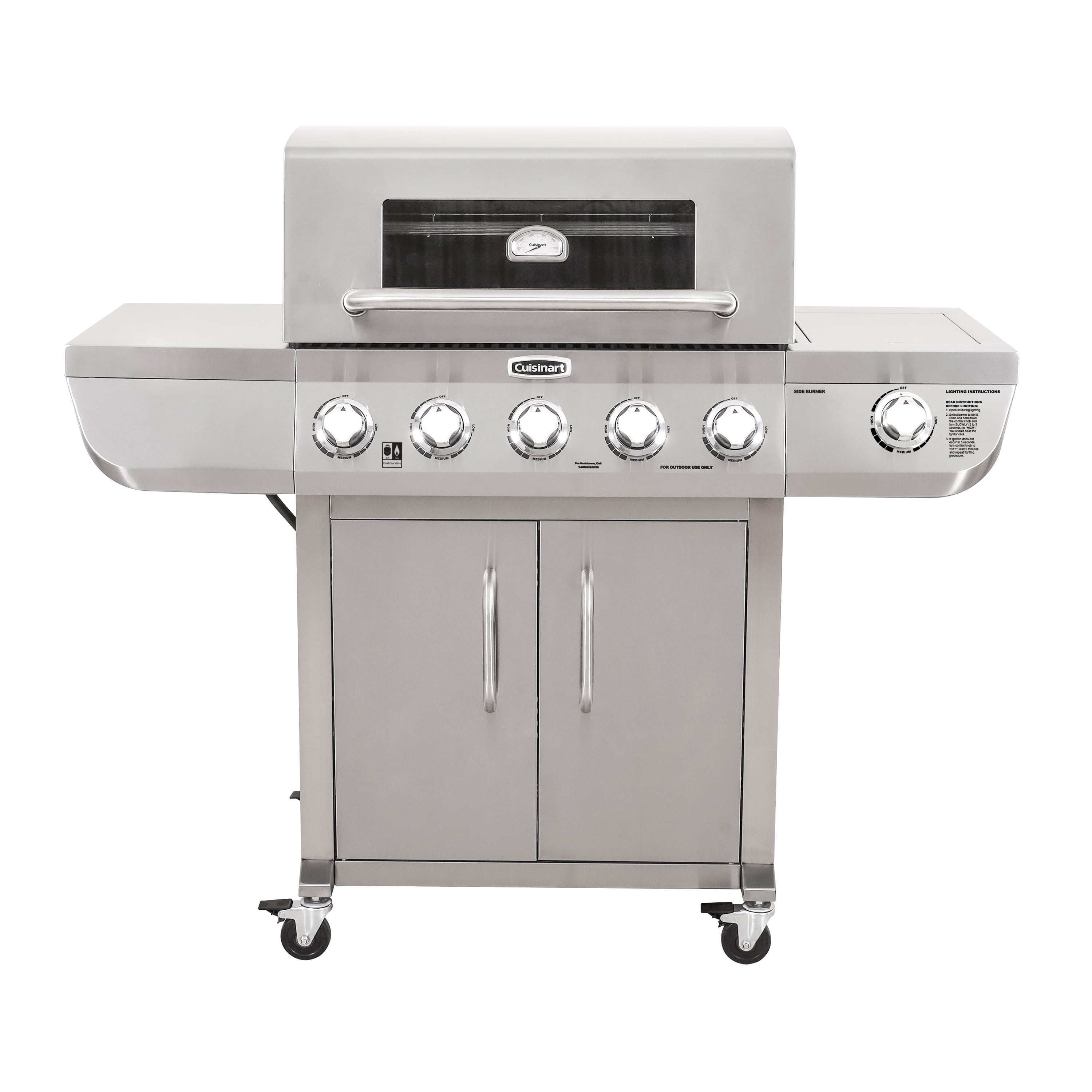 Five Burner Dual Fuel Gas Grill