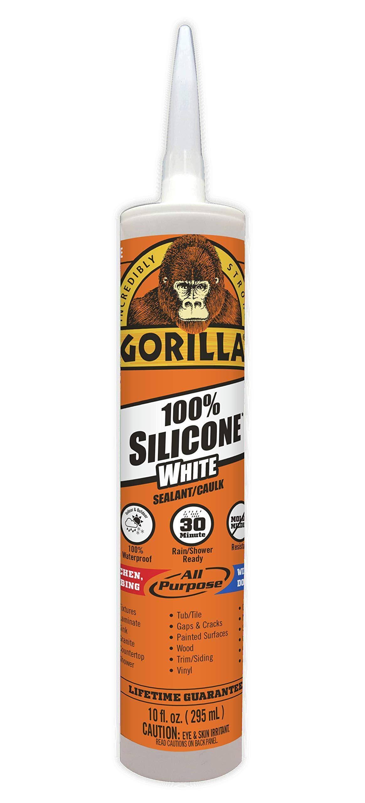 Gorilla 10 oz. 100% Silicone Sealant, White