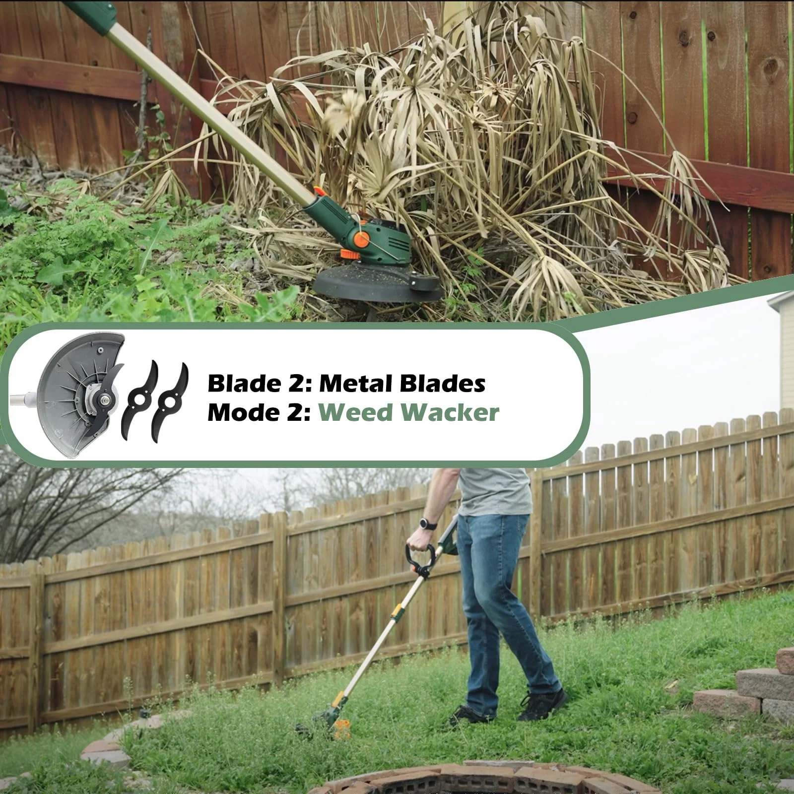 YUEWXTER Electric Weed Wacker. 4-in-1 Grass Trimmer