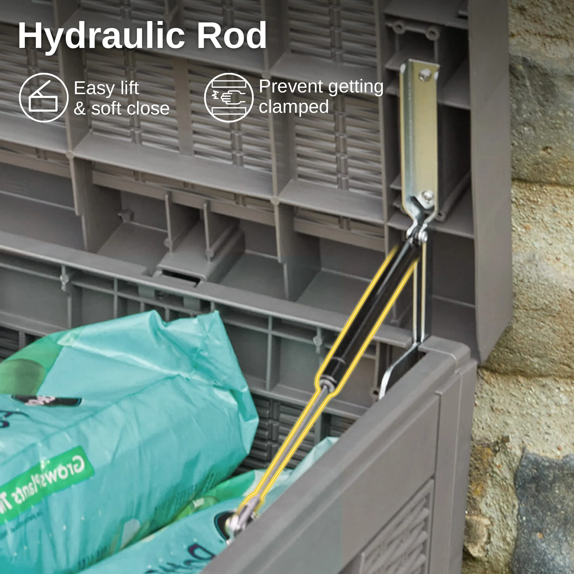 EAST OAK Outdoor Storage Box. 100 Gallon Deck Box