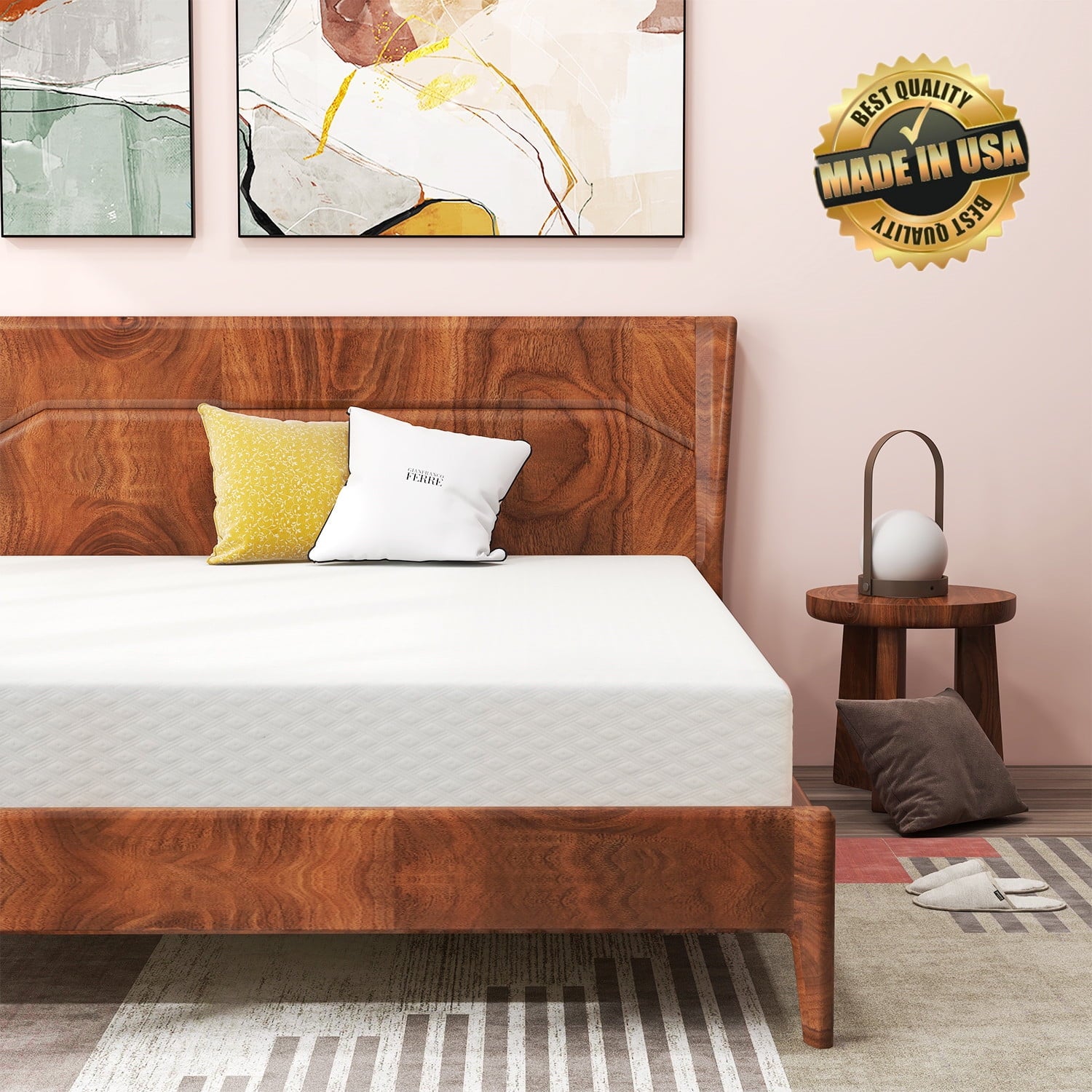Mattress. 8 Gel Memory Foam Mattress with Removable Cover Mattress in a Box Medium Firm Mattress