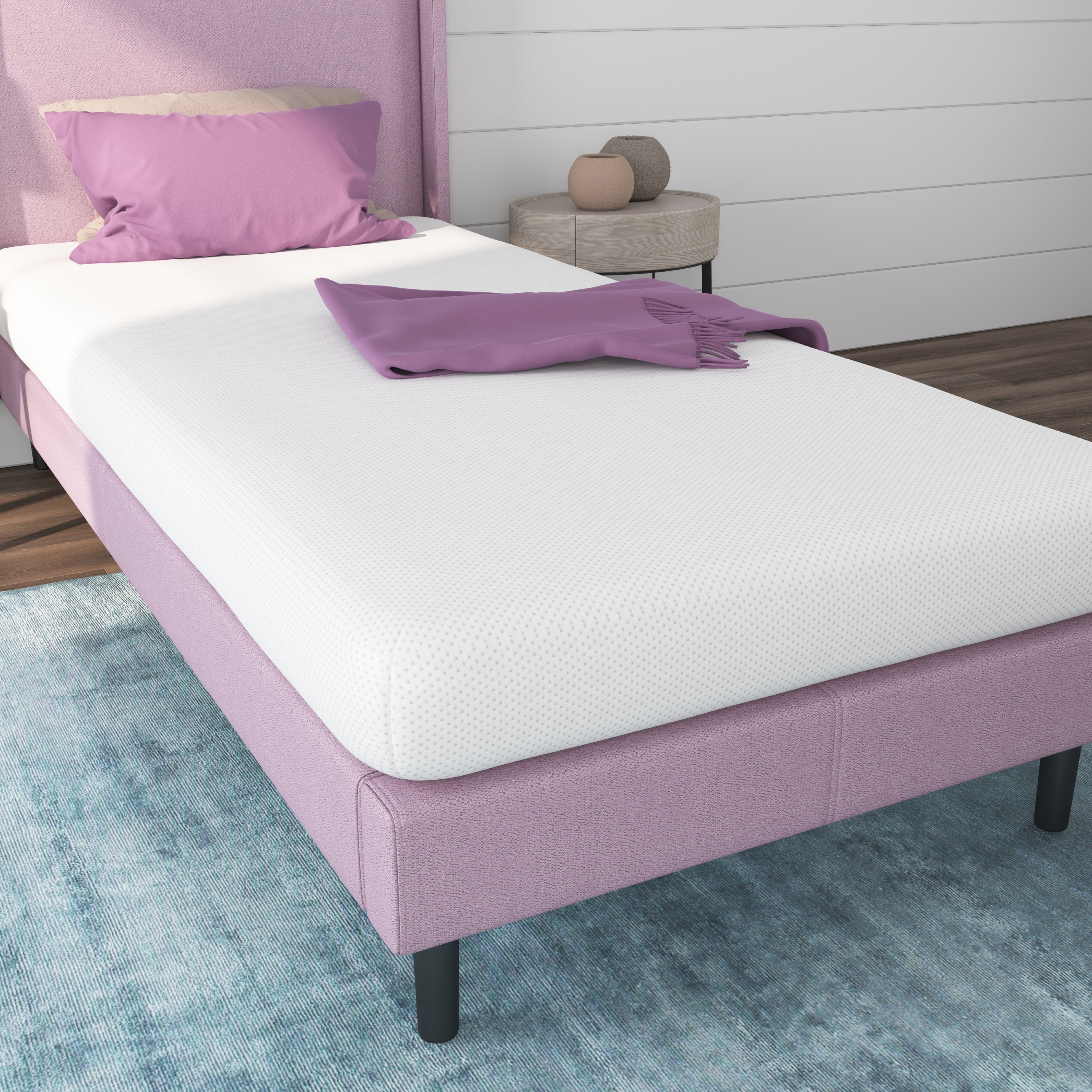 Rainbow 5 Memory Foam Twin Mattress. White
