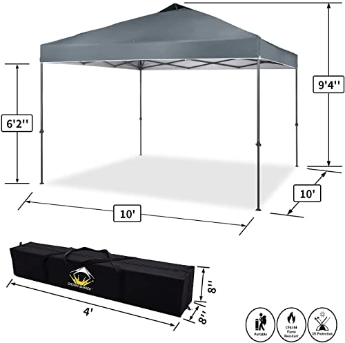 Canopy Tent 10x10 One Push Pop up Canopy Easy Up Canopy Bonus Carry Bag