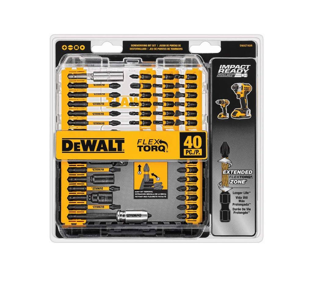 DeWalt DWA2T40IR Impact Ready FlexTorq Screw Driving Set 40-Piece