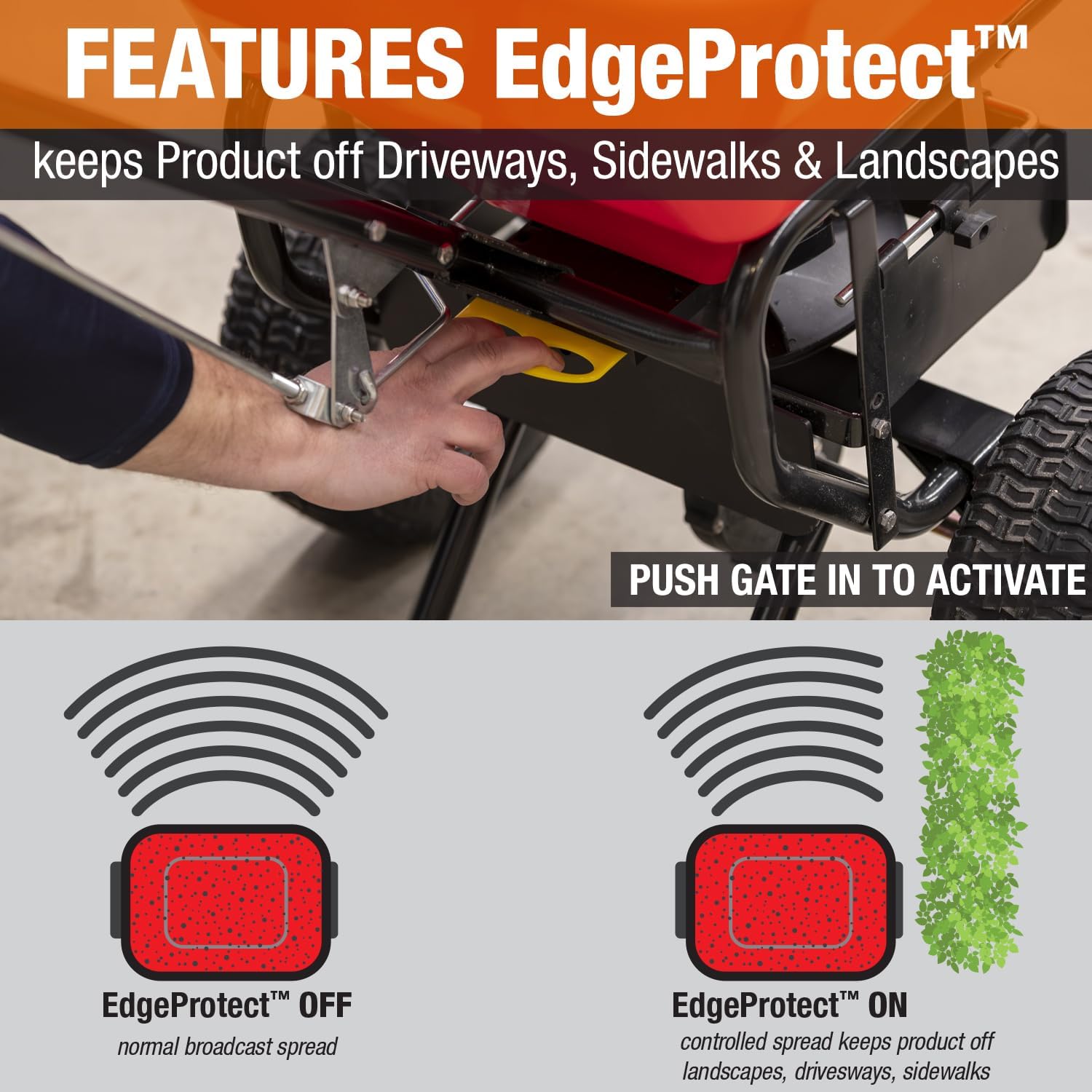 Multi-Purpose Walk Behind Push Spreader 3039632R Grounds Keeper. 100 Pound Capacity. Multi Use Tool for Grass Seed. Salt. De-Icer. Fertilizer and Seeds � Spreader