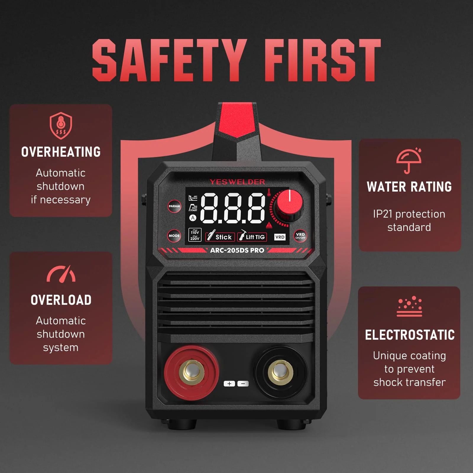 YESWELDER Dual Voltage Portable MMA ARC Welder Machine