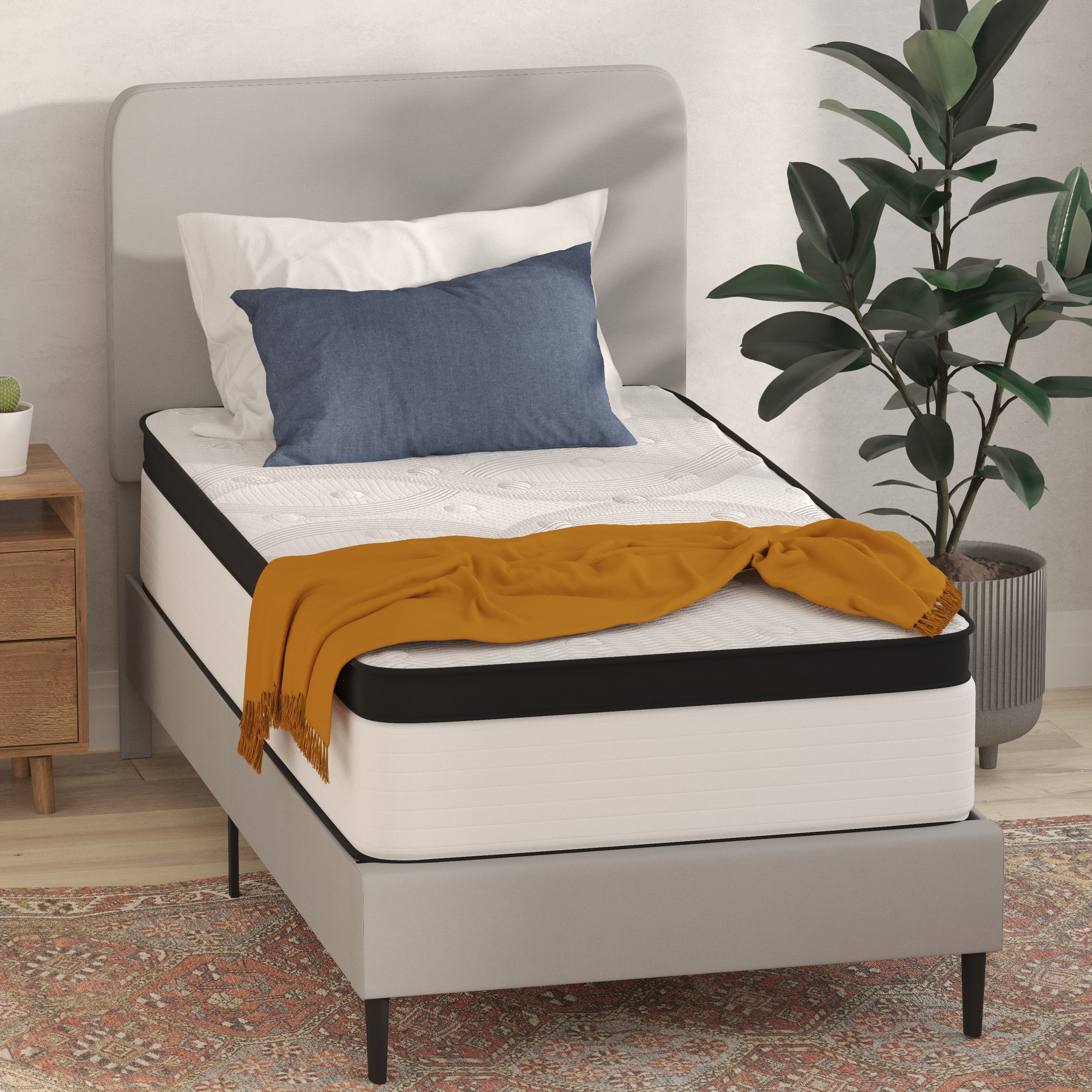 Furniture Capri Comfortable Sleep 12 Extra Firm Hybrid Pocket Spring Mattress. Twin